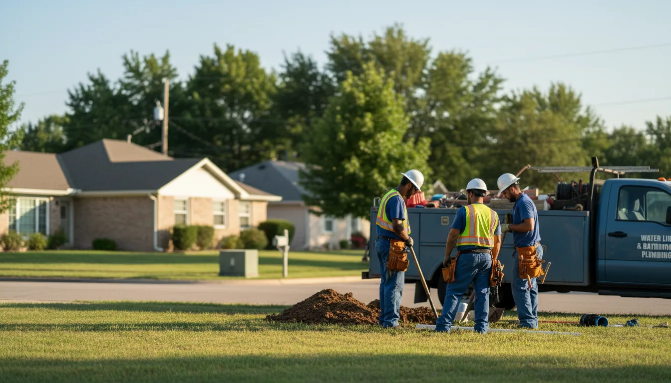 Residential water line and bathroom plumbing service in Perryman, MD